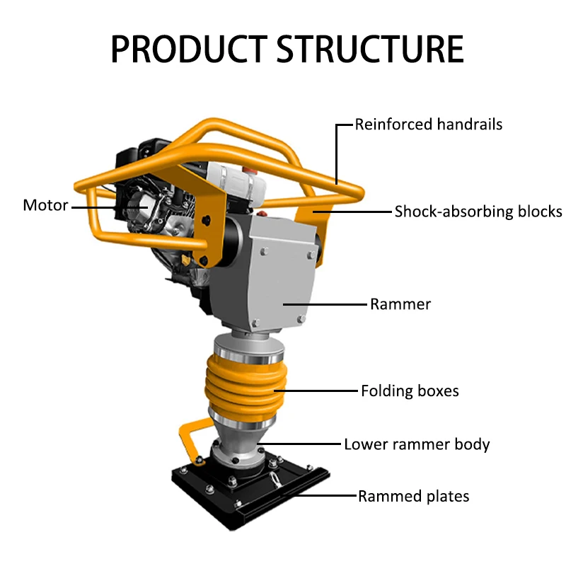 Cast Steel Rammer Gasoline Engine
